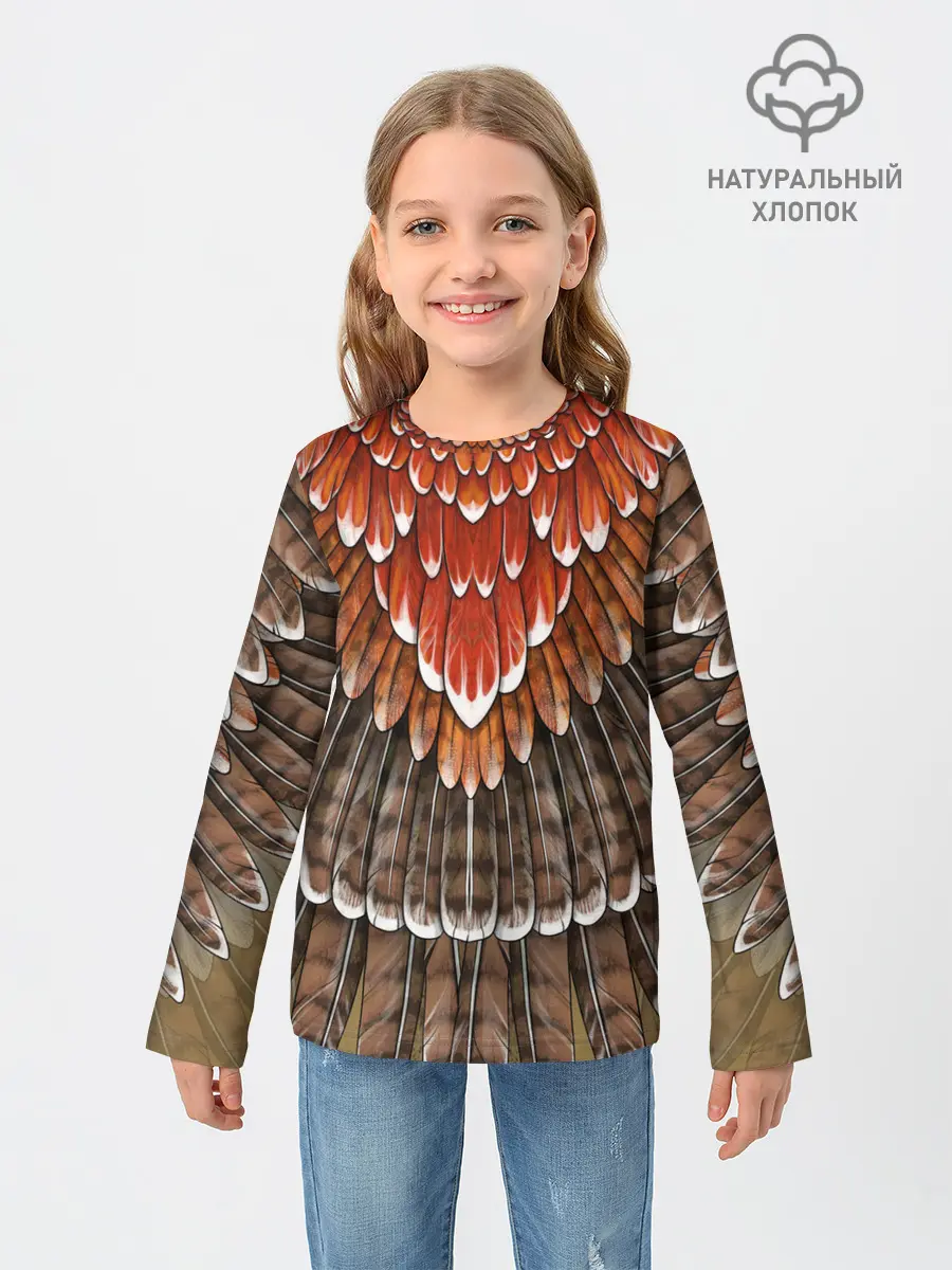 Детский лонгслив / оперение: орел