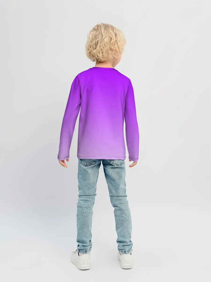 Детский лонгслив / Фиолетовый космос