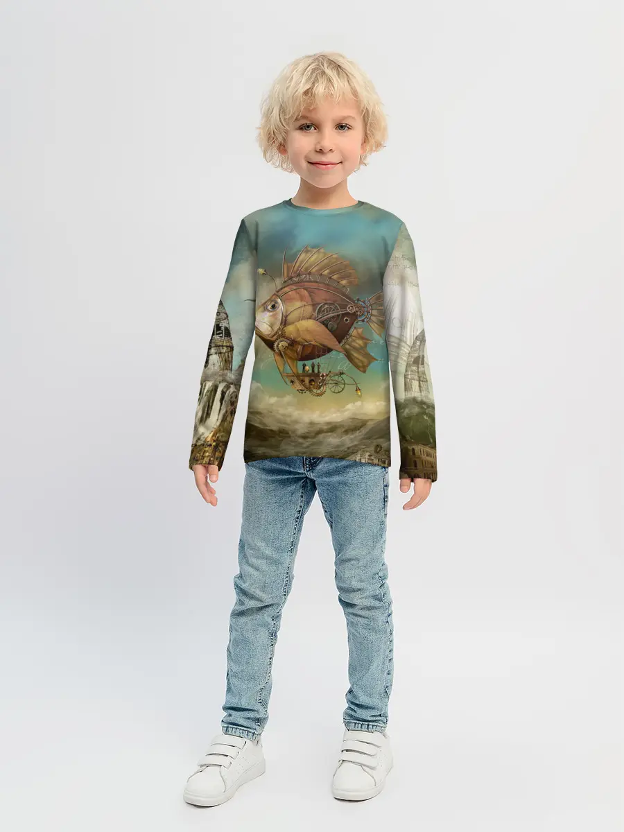 Детский лонгслив / Рыба-дирижабль