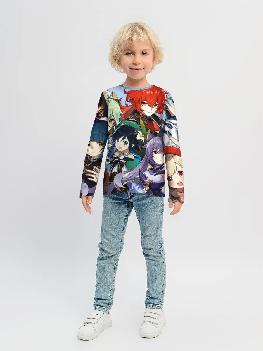 Детский лонгслив / Персонажи Genshin Impact