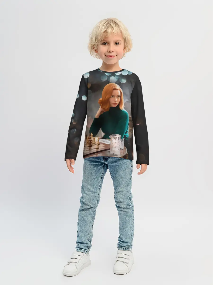 Детский лонгслив / Queens Gambit Ход Королевы