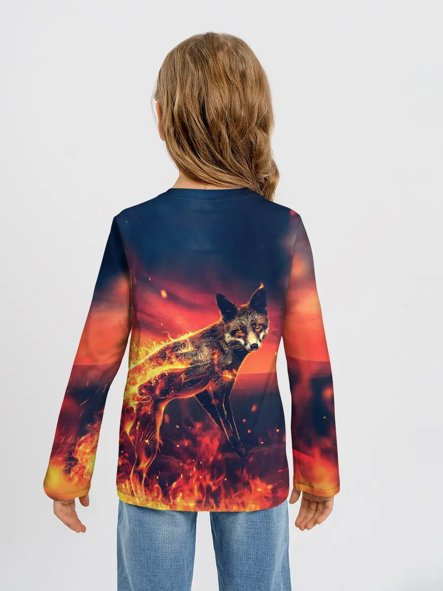 Детский лонгслив / Огненная лиса