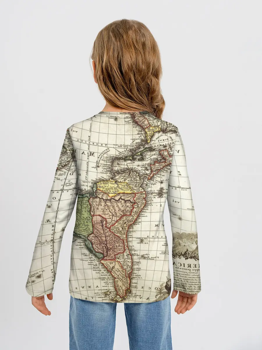 Детский лонгслив / ВИНТАЖНАЯ КАРТА