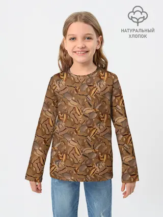 Детский лонгслив / Кофейные Зёрна