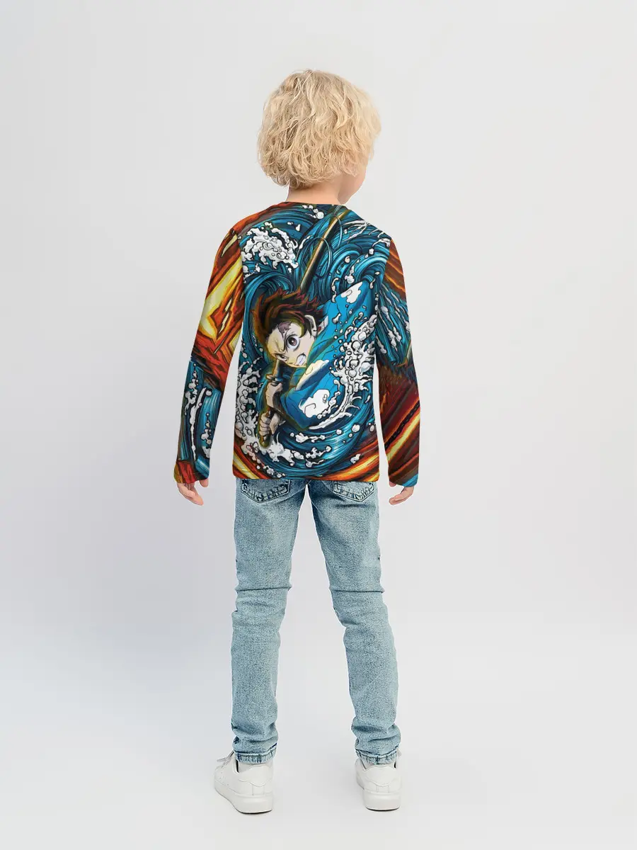 Детский лонгслив / Танджиро Камадо Клинок демонов