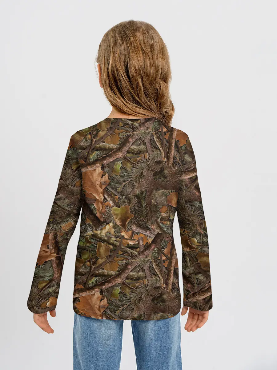 Детский лонгслив / Охотничий камуфляж