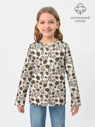 Детский лонгслив / Кофе