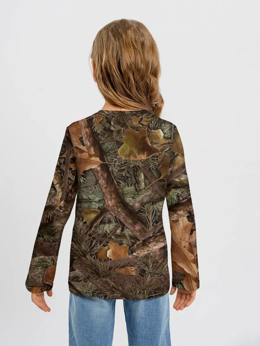 Детский лонгслив / Охотничий камуфляж