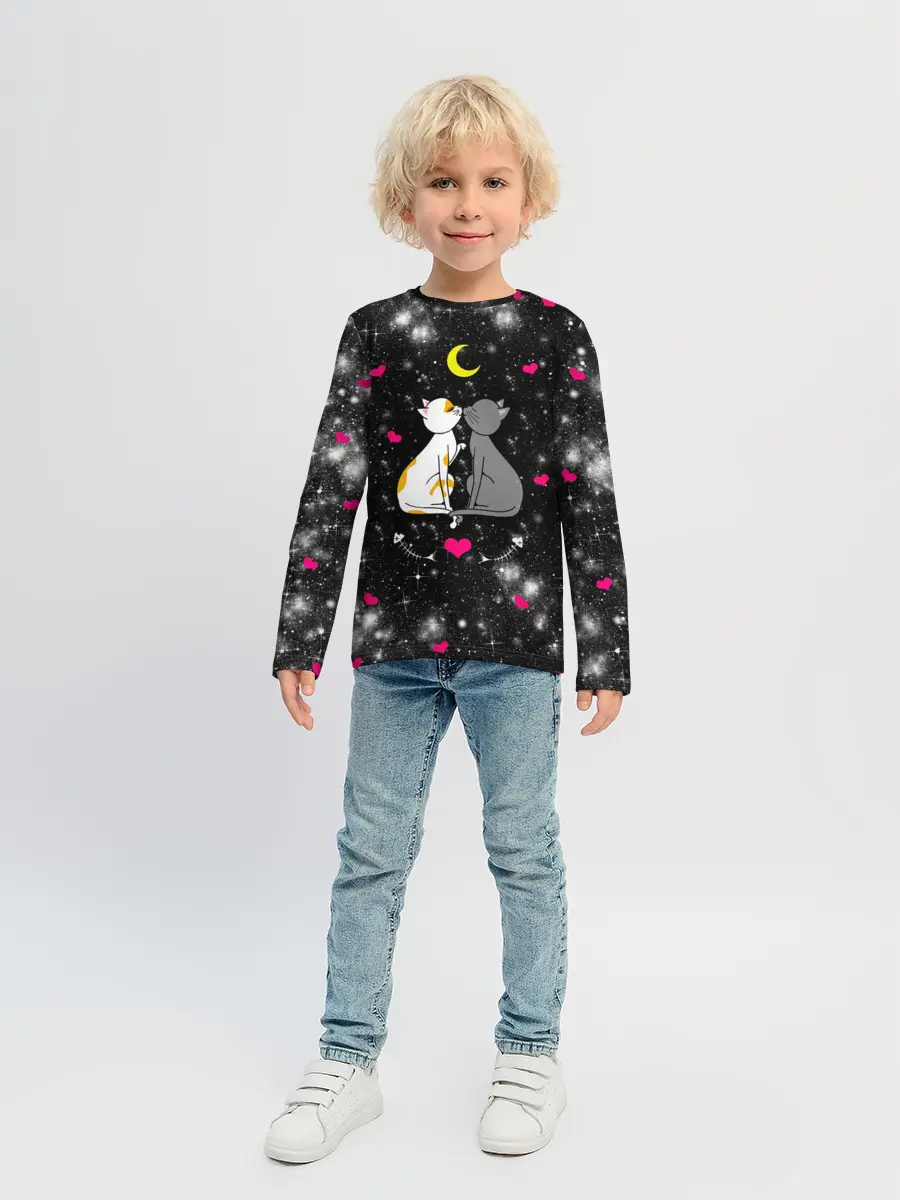 Детский лонгслив / Кошачья Любовь