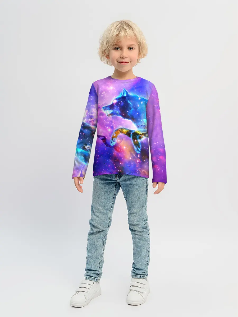 Детский лонгслив / Волки