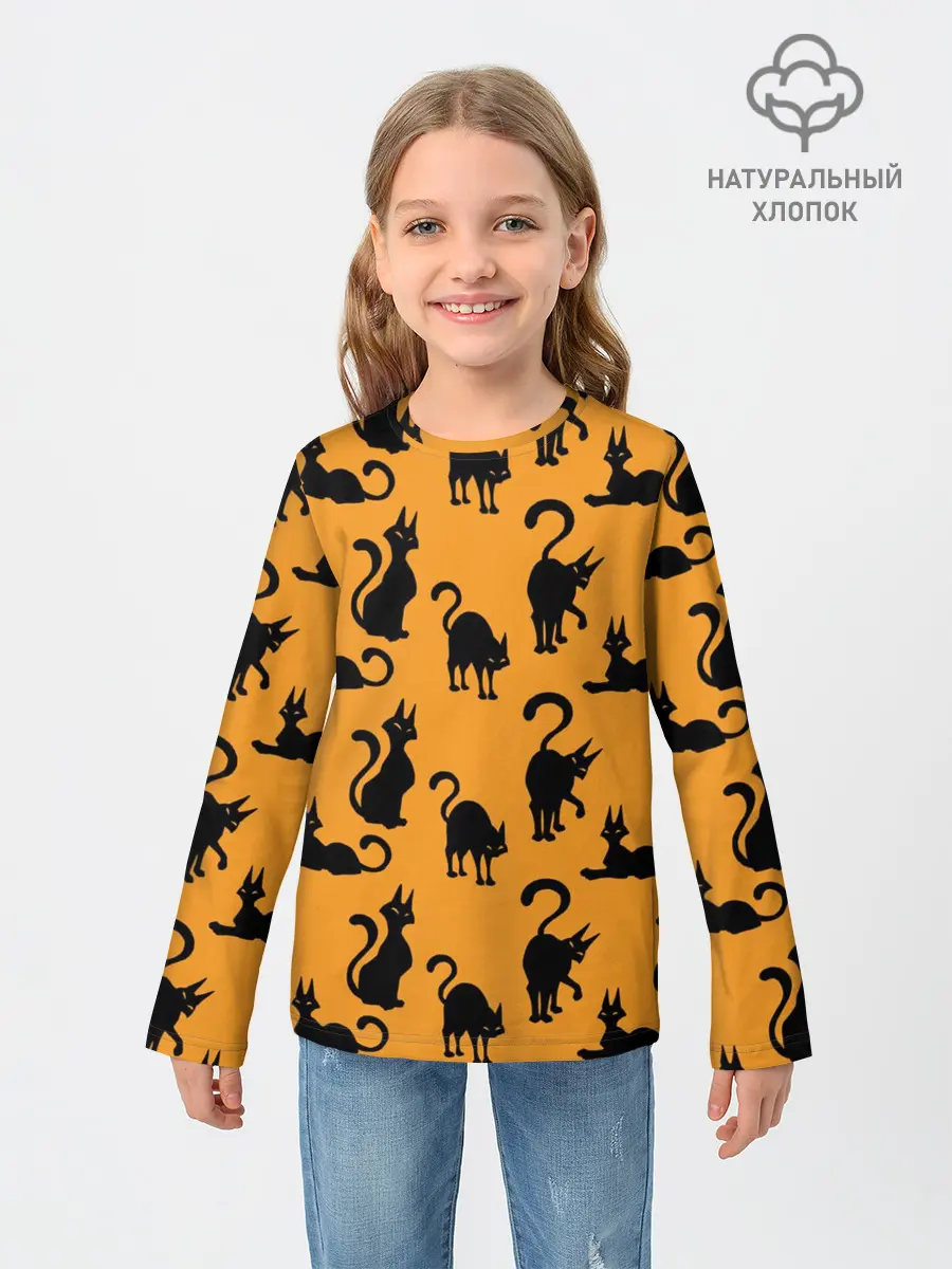 Детский лонгслив / Кошки