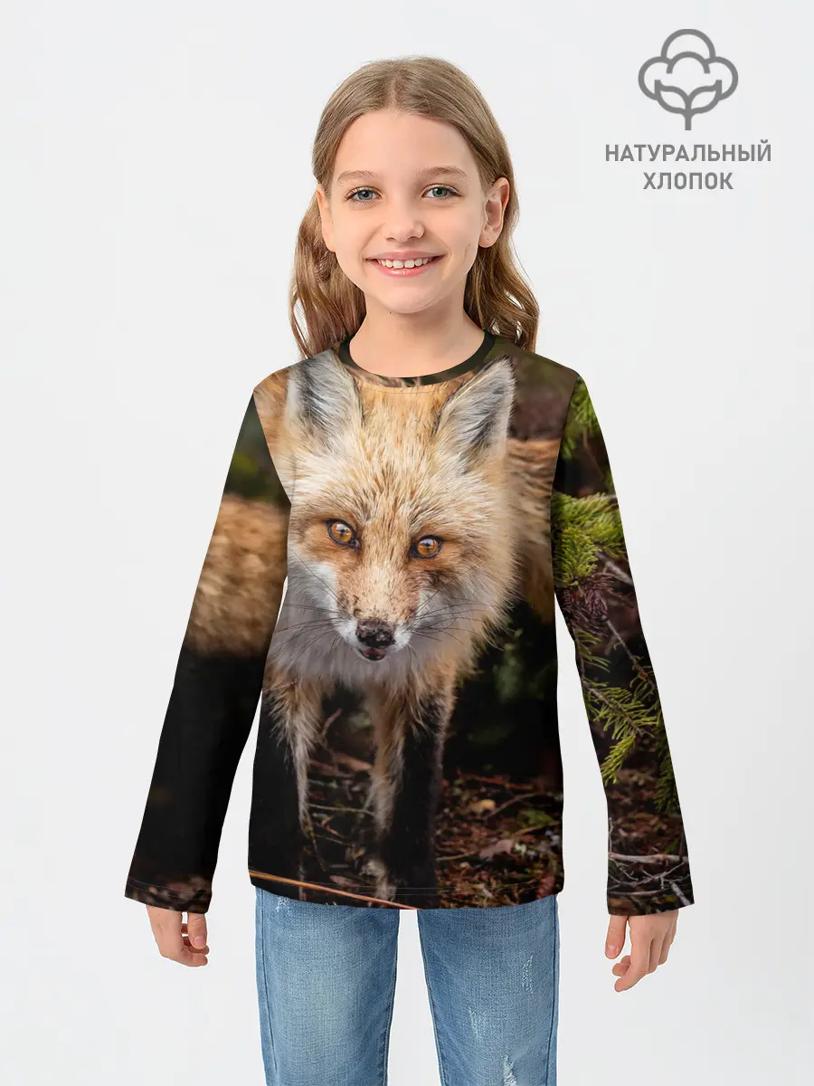 Детский лонгслив / Лиса