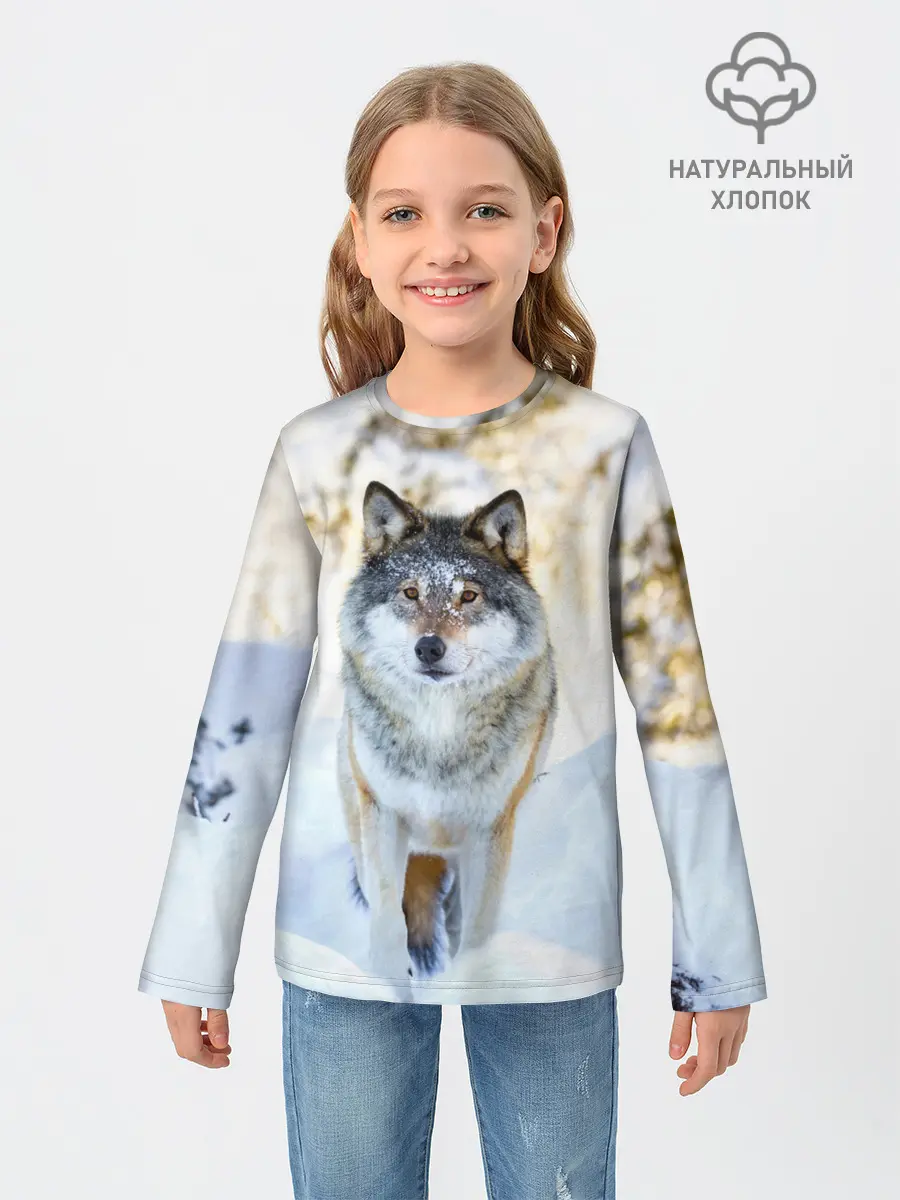 Детский лонгслив / Я зимой