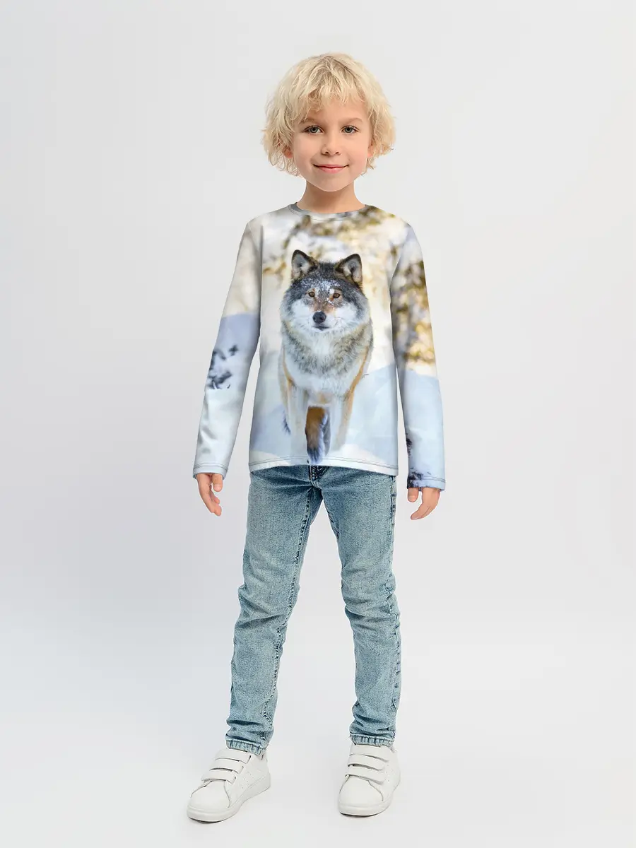 Детский лонгслив / Я зимой
