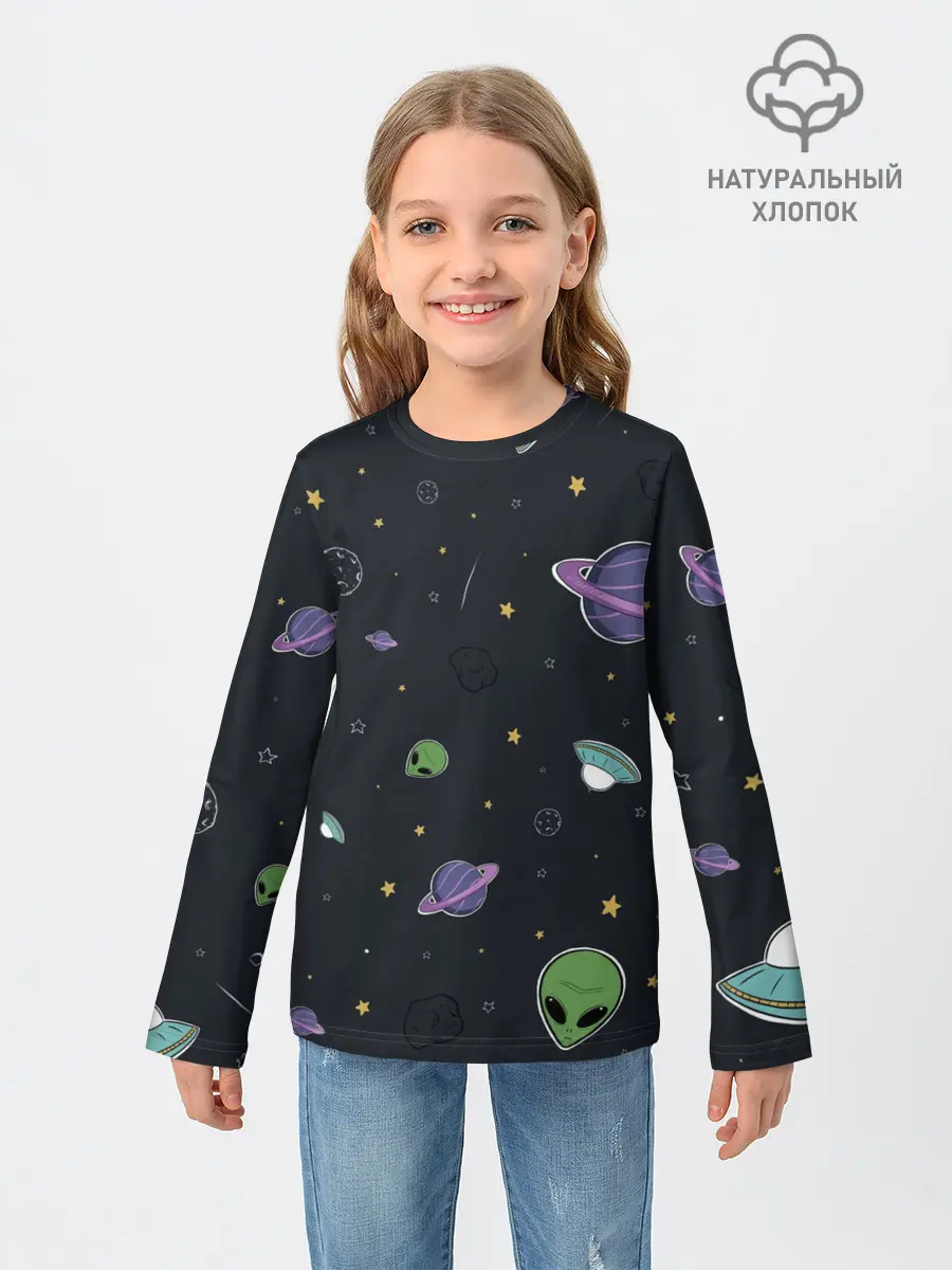 Детский лонгслив / Space