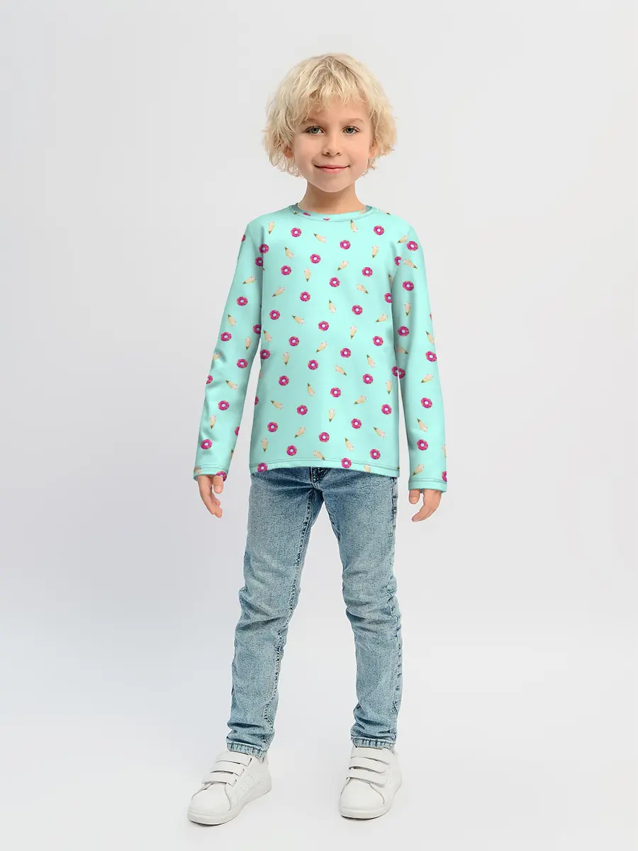 Детский лонгслив / ПОНЧИК И МОРОЖЕНКА