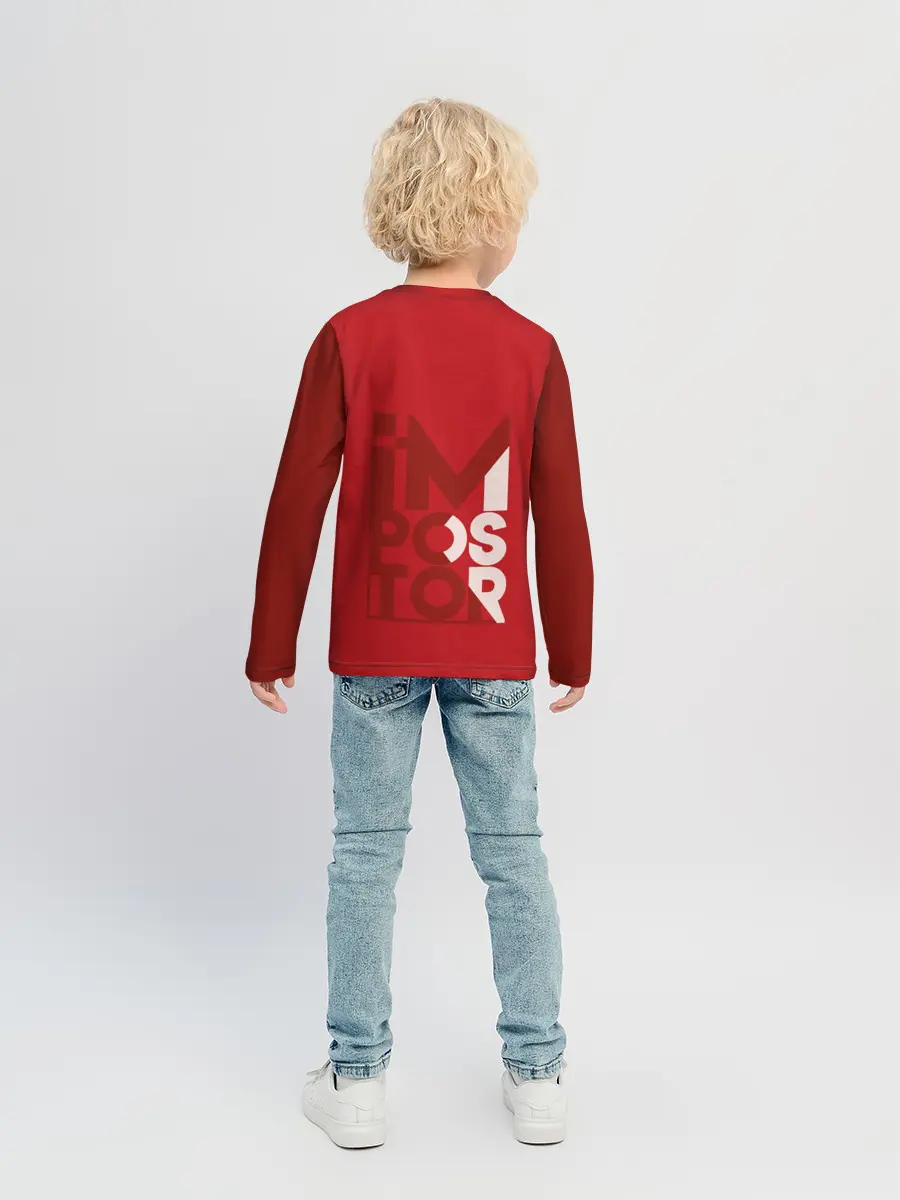 Детский лонгслив / AMONG US | RED IMPOSTOR