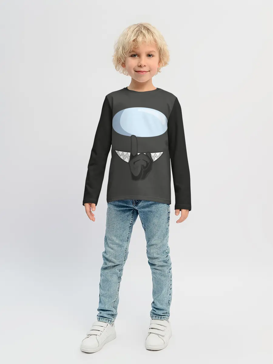Детский лонгслив / AMONG US | BLACK IMPOSTOR