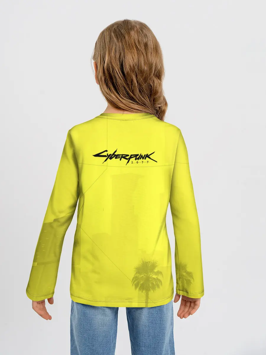 Детский лонгслив / Cyberpunk 2077 - Пальмы