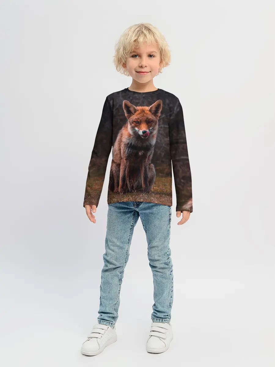Детский лонгслив / Хищная лисица