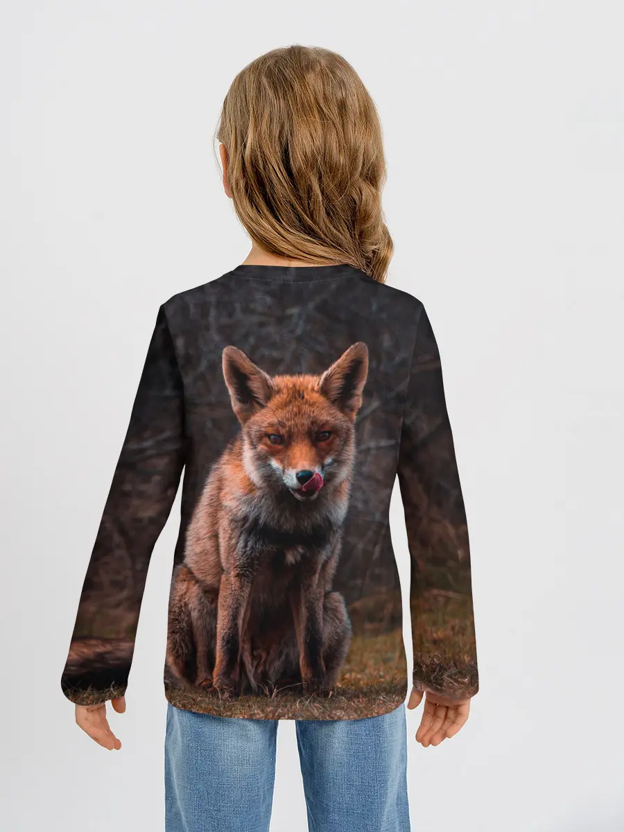 Детский лонгслив / Хищная лисица