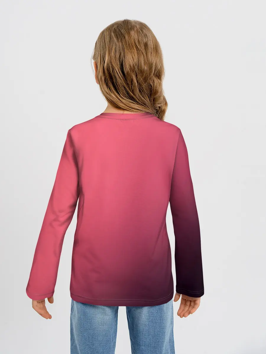 Детский лонгслив / Макима на красном фоне