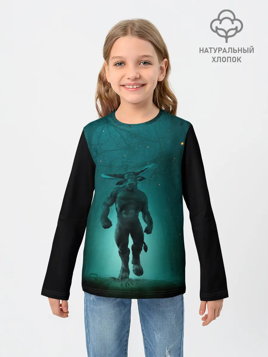 Детский лонгслив / Бык Миноса