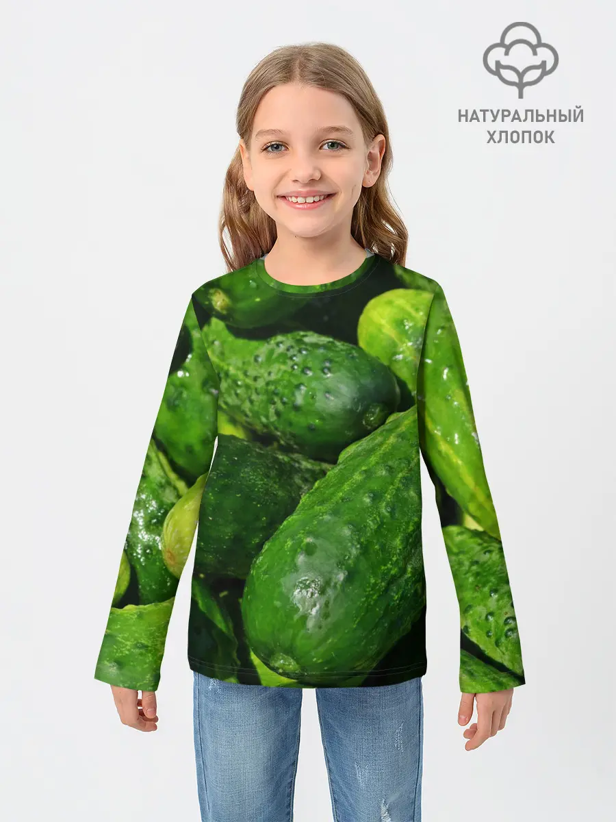 Детский лонгслив / Огурцы