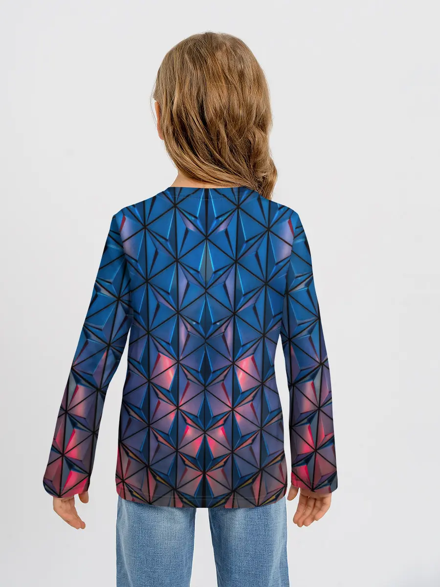 Детский лонгслив / Геометрический принт