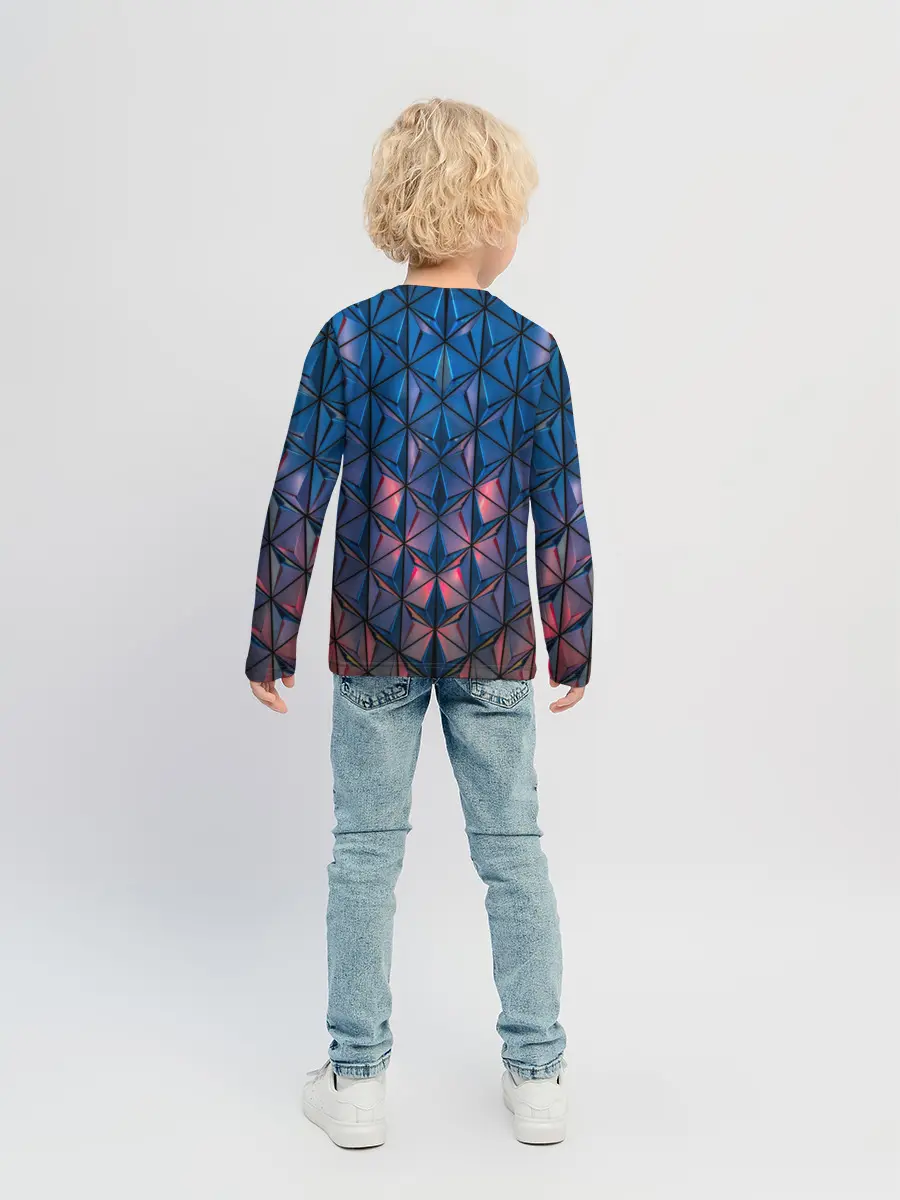 Детский лонгслив / Геометрический принт