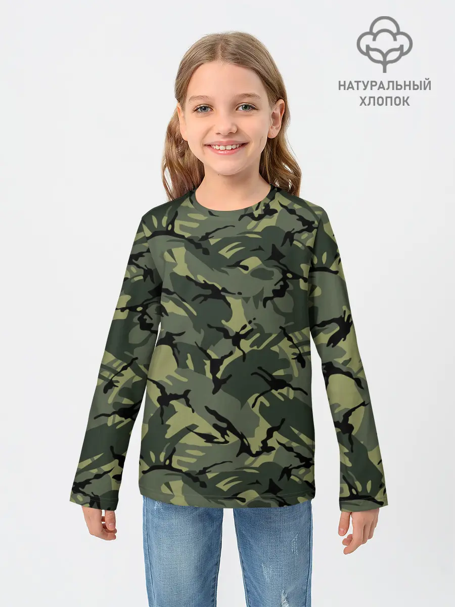 Детский лонгслив / Камуфляж