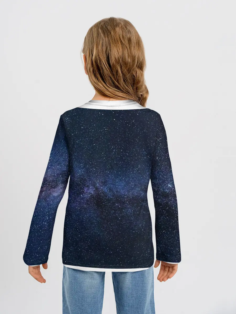 Детский лонгслив / звездное небо