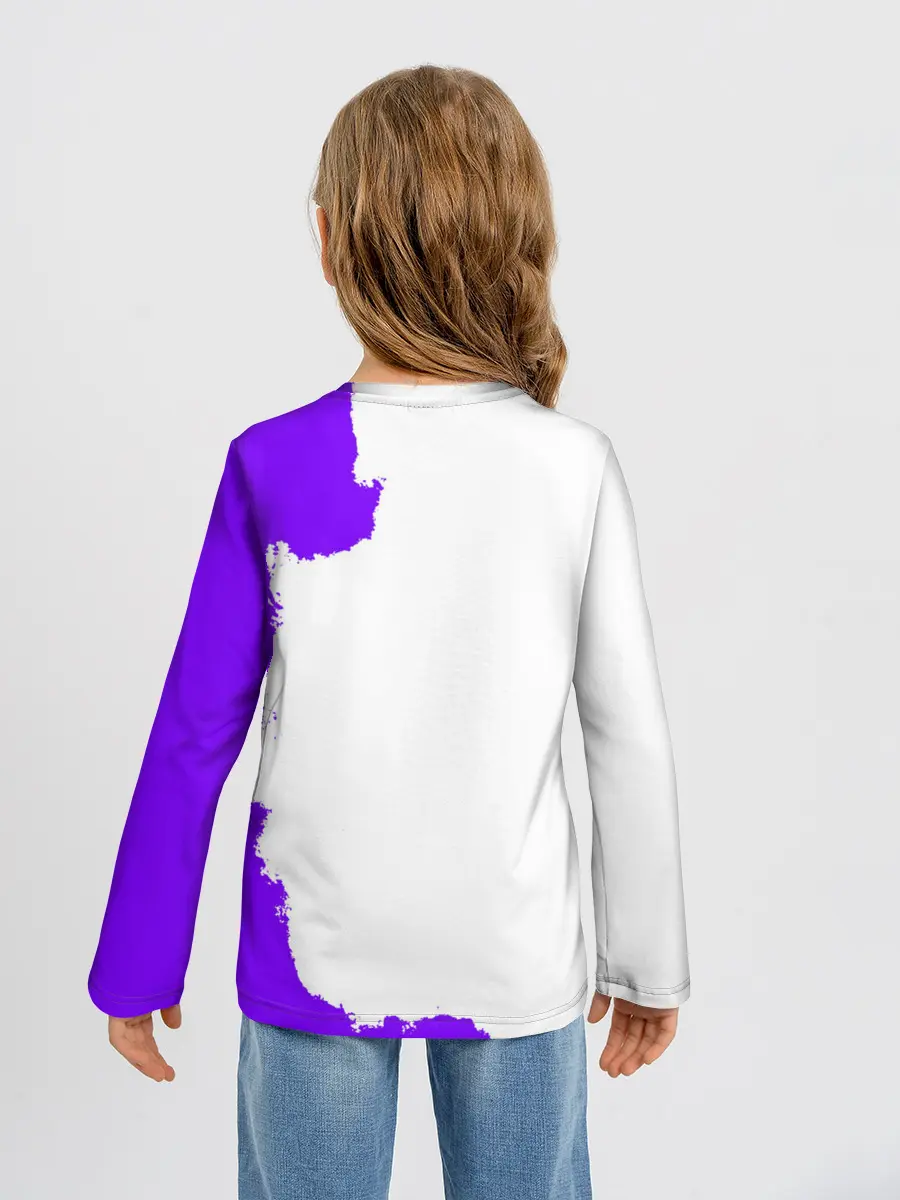 Детский лонгслив / Хамон фиолетовый