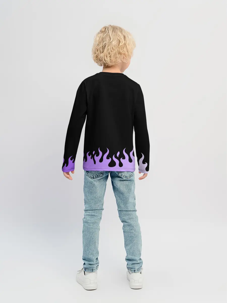 Детский лонгслив / Дракон и огонь