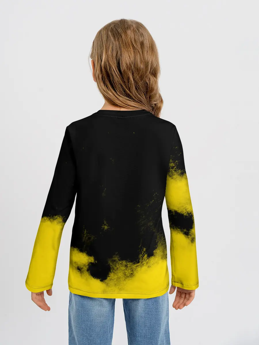 Детский лонгслив / Хамон желтый дым