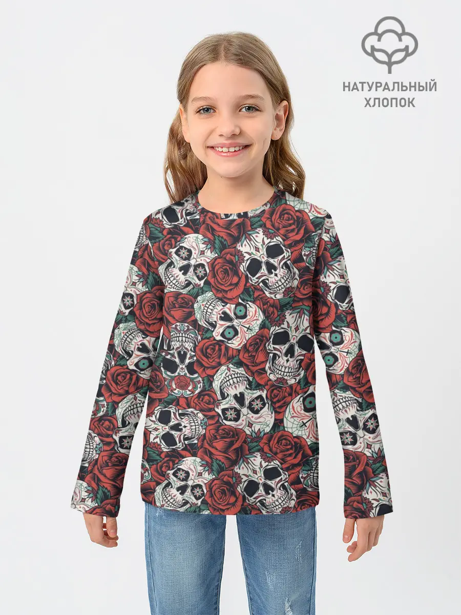 Детский лонгслив / halloween casual