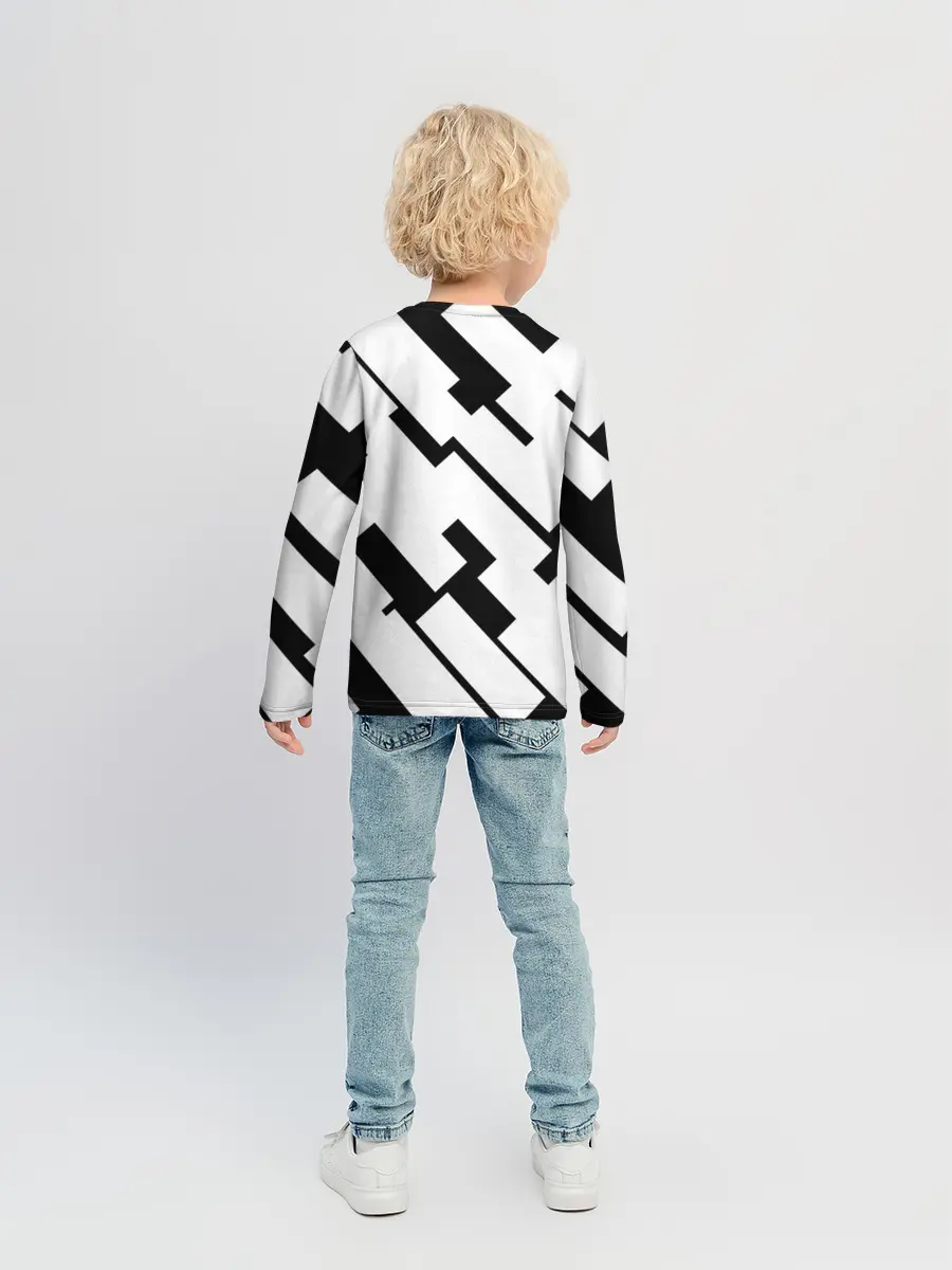 Детский лонгслив / ГЕОМЕТРИЯ,АБСТРАКЦИЯ,ПОЛОСЫ