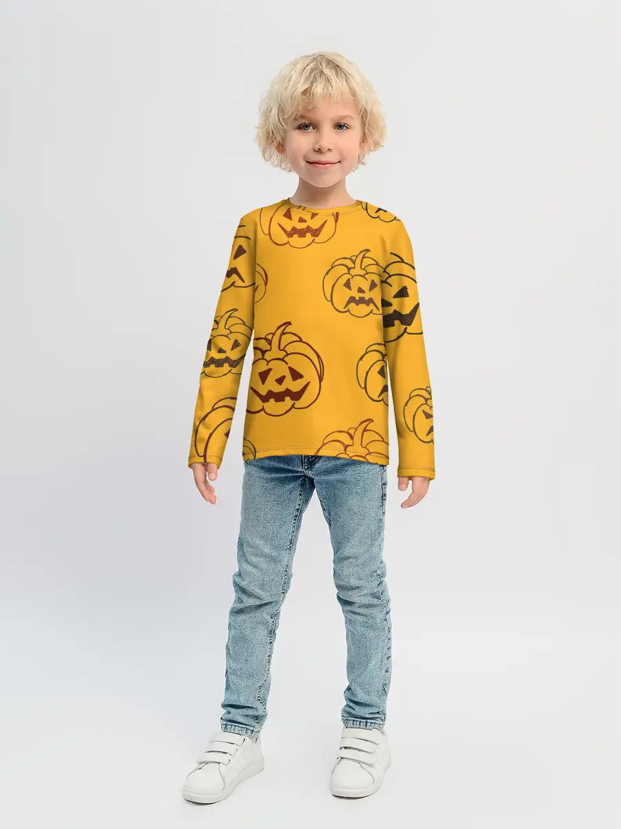 Детский лонгслив / Тыквы