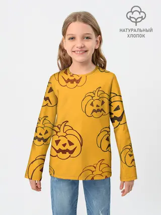 Детский лонгслив / Тыквы