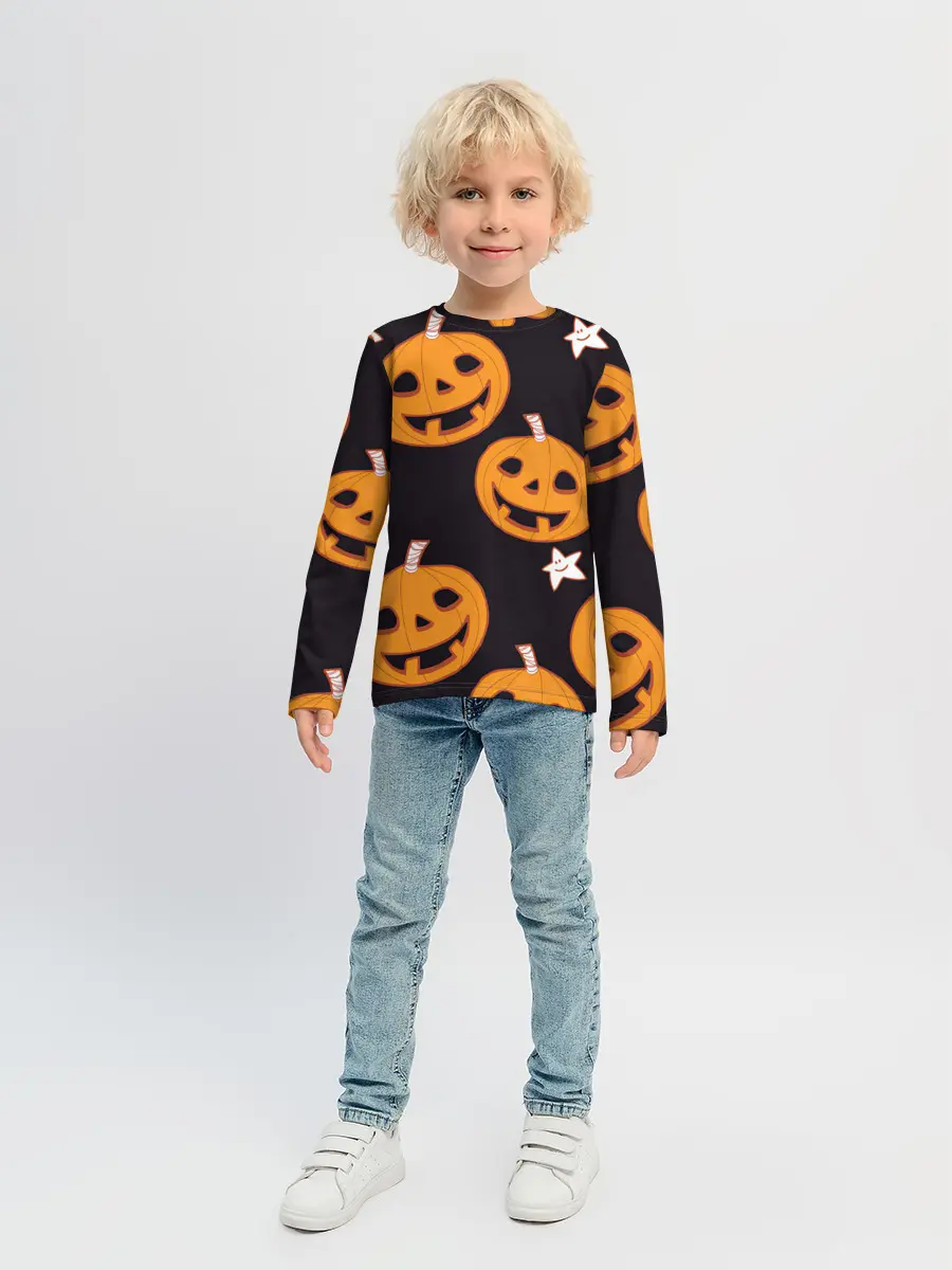 Детский лонгслив / Весёлые тыквы