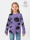 Детский лонгслив / Фиолетовый хэллоуин