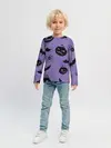 Детский лонгслив / Фиолетовый хэллоуин