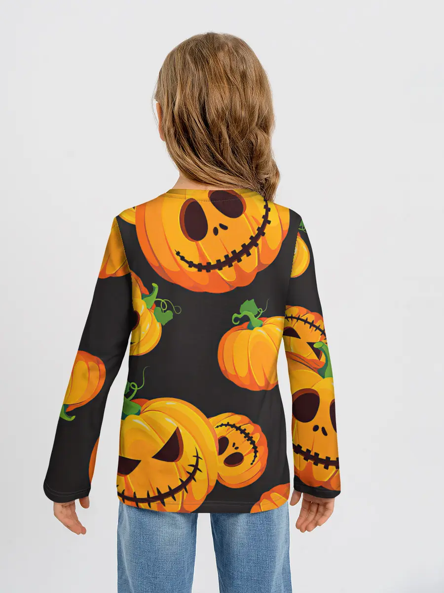 Детский лонгслив / Весёлые тыквы