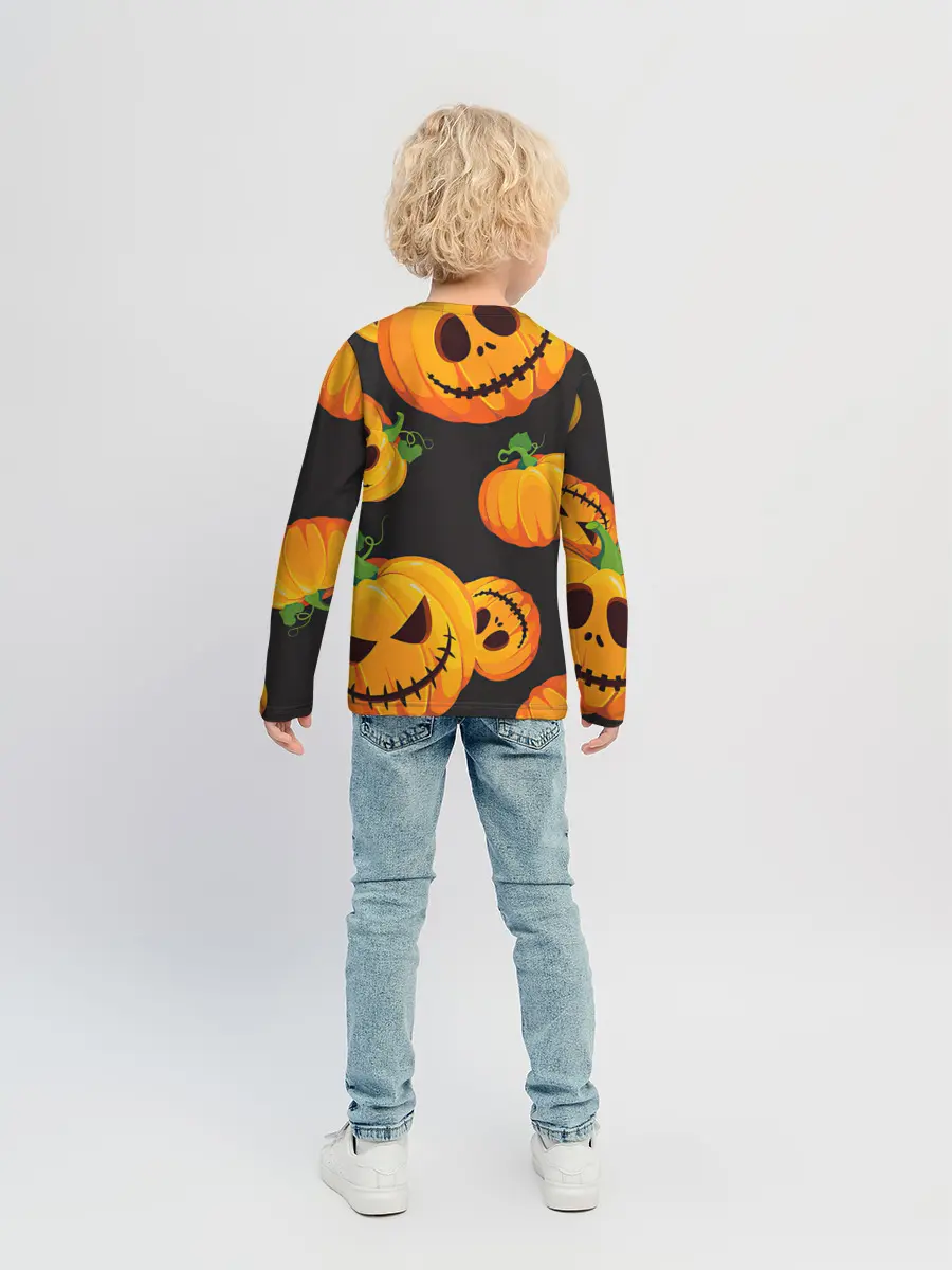 Детский лонгслив / Весёлые тыквы