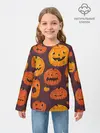 Детский лонгслив / Весёлые тыквы