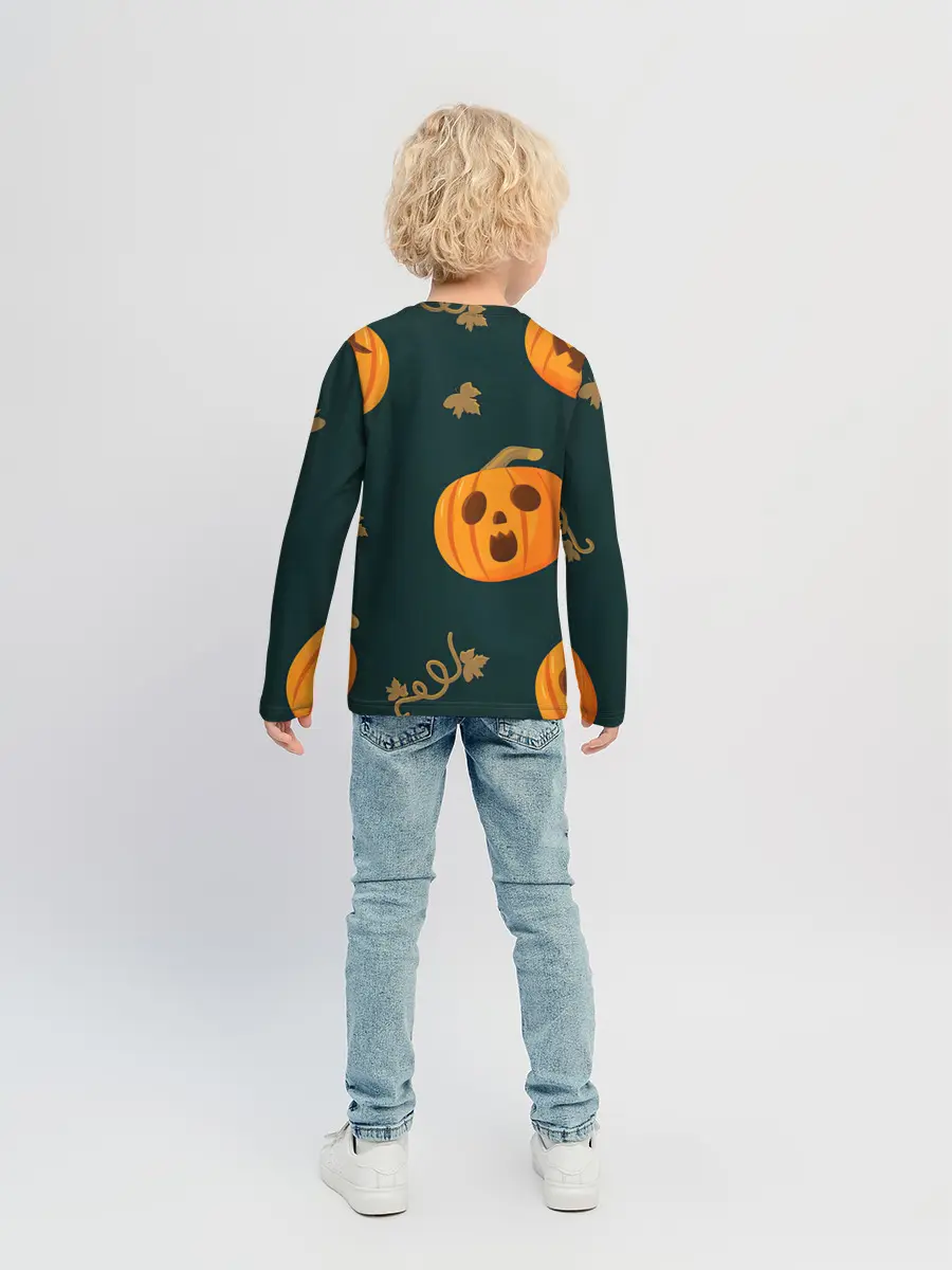 Детский лонгслив / Осенние тыквы