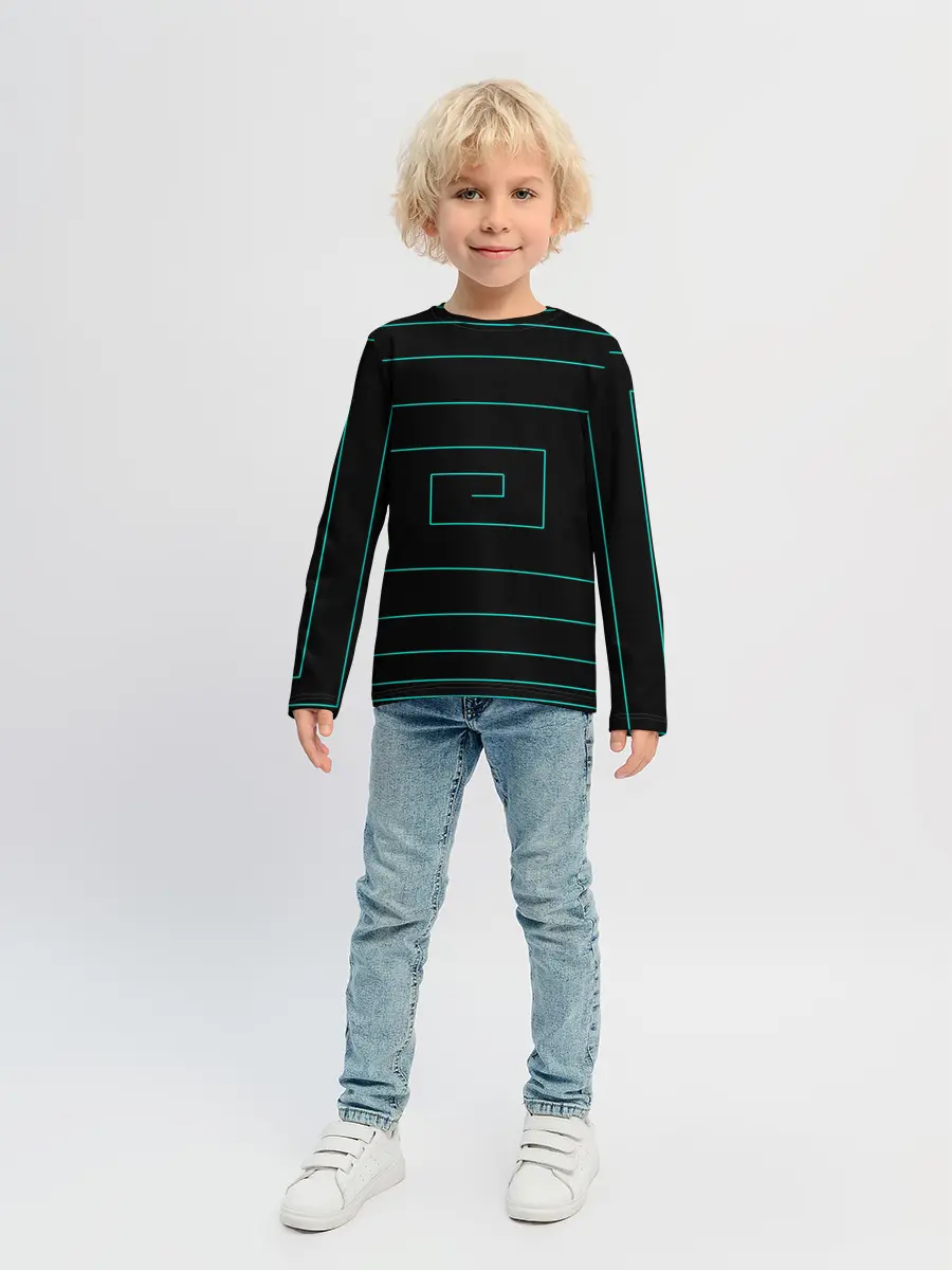 Детский лонгслив / геометрия нарушена