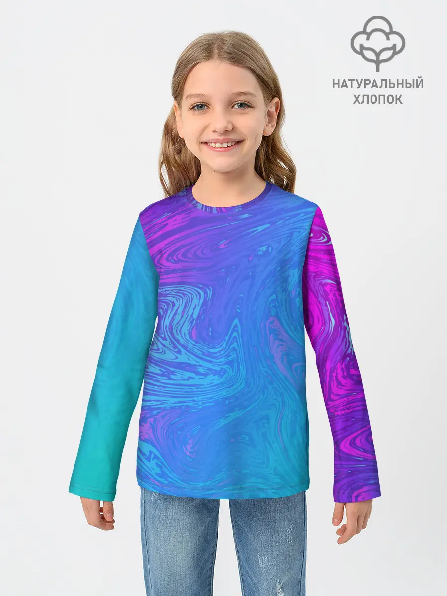 Детский лонгслив / BACKGROUND IN NEON