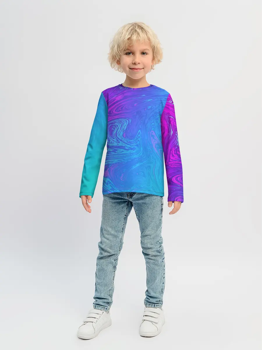 Детский лонгслив / BACKGROUND IN NEON