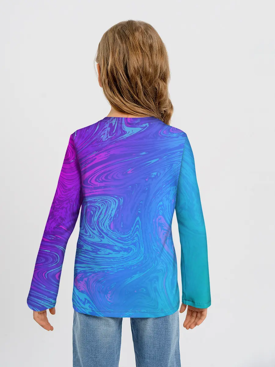 Детский лонгслив / BACKGROUND IN NEON